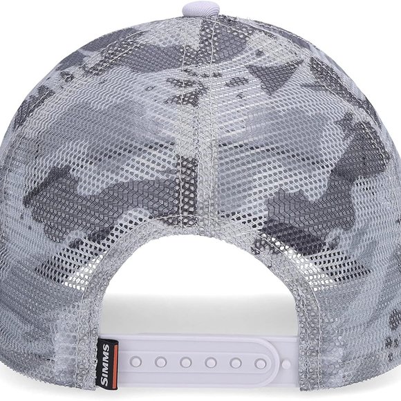 Simms fishing  Trout Icon Trucker Hat ghost camo Steel NWT - Picture 3 of 3